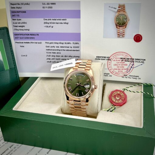 Rolex Day-Date 40 228235 Gold Filled 18k with 150 gram weight green dial - 이미지 12