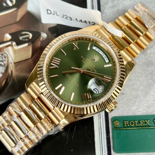 Rolex Day-Date 40 228235 Gold Filled 18k with 167 gram weight green dial - 이미지 2