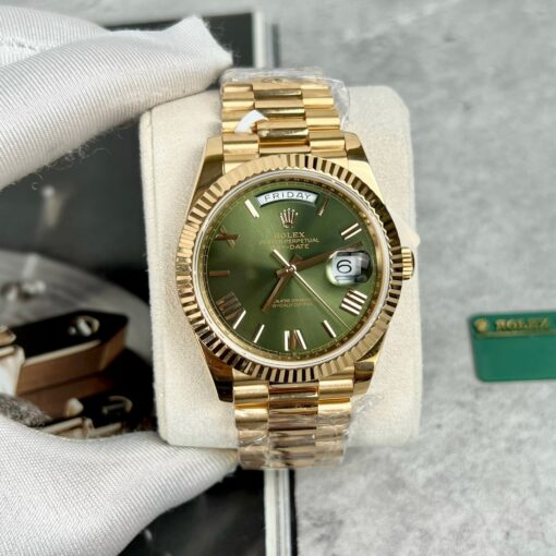 Rolex Day-Date 40 228235 Gold Filled 18k with 167 gram weight green dial - 이미지 4