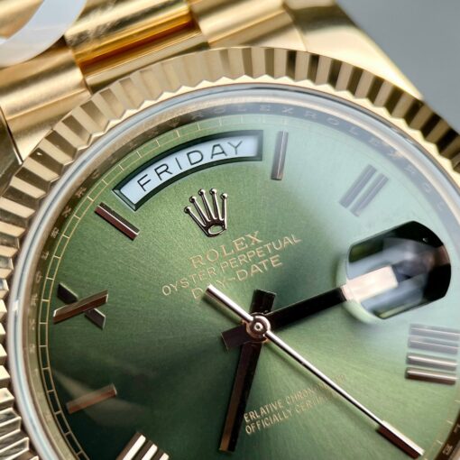 Rolex Day-Date 40 228235 Gold Filled 18k with 167 gram weight green dial - 이미지 12