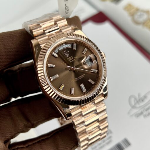 Rolex Day-Date 40mm 228235 chocolate dial 18k rose gold filled 150 gram - Image 8