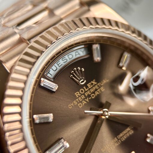 Rolex Day-Date 40mm 228235 chocolate dial 18k rose gold filled 150 gram - Image 10