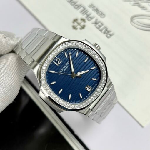 Patek Philippe Nautilus 7118/1A-001 custom Moissanite 3K Factory Blue Dial - Image 2