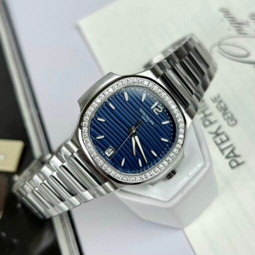 Patek Philippe Nautilus 7118/1A-001 custom Moissanite 3K Factory Blue Dial - Image 5