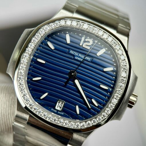 Patek Philippe Nautilus 7118/1A-001 custom Moissanite 3K Factory Blue Dial - Image 11