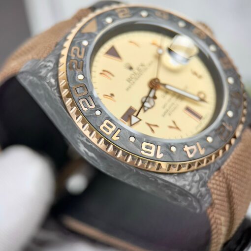 Rolex GMT-MASTER II Diw arabic eagle 1:1 Best Edition Brown Fabric Strap - Image 5