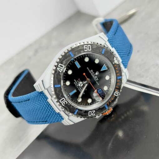 Rolex GMT-MASTER II Diw 1:1 Best Edition Blue Fabric Strap Black Dial - Image 2