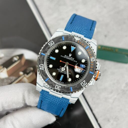 Rolex GMT-MASTER II Diw 1:1 Best Edition Blue Fabric Strap Black Dial - Image 3