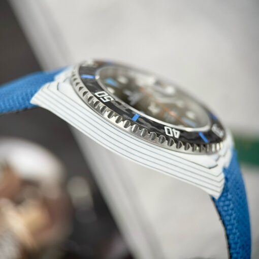 Rolex GMT-MASTER II Diw 1:1 Best Edition Blue Fabric Strap Black Dial - Image 9