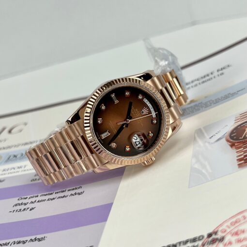 Rolex Day-Date 36 128235-0037 36mm 18k rose gold coated - 이미지 4