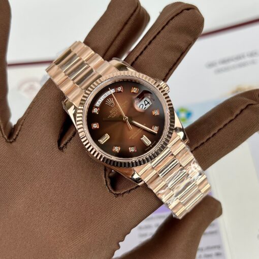 Rolex Day-Date 36 128235-0037 36mm 18k rose gold coated - 이미지 6