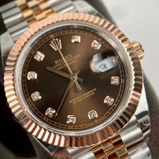 Rolex Datejust 41mm 126331-0004 Chocolate Dial custom 18k gold filled Best 1:1 Edition - Image 2