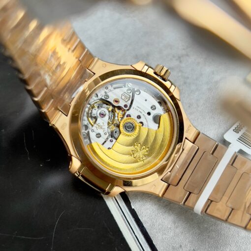 Patek Philippe Nautilus 7118/1R-010 18k gold filled with white dial custom Moissanite stone - Image 14