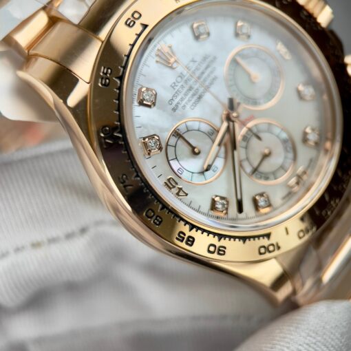 Rolex Daytona Cosmograph with Mother of Pearl Dial 40mm 116528 custom 18k gold filled Best 1:1 Edition - Image 8