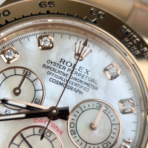 Rolex Daytona Cosmograph with Mother of Pearl Dial 40mm 116528 custom 18k gold filled Best 1:1 Edition - Image 11