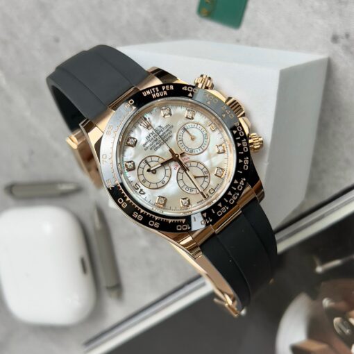 Rolex Cosmograph Daytona 116518LN Mother of Pearl Dial custom 18k gold filled Best 1:1 Edition - Image 4