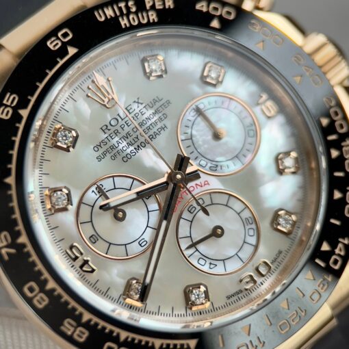 Rolex Cosmograph Daytona 116518LN Mother of Pearl Dial custom 18k gold filled Best 1:1 Edition - Image 6