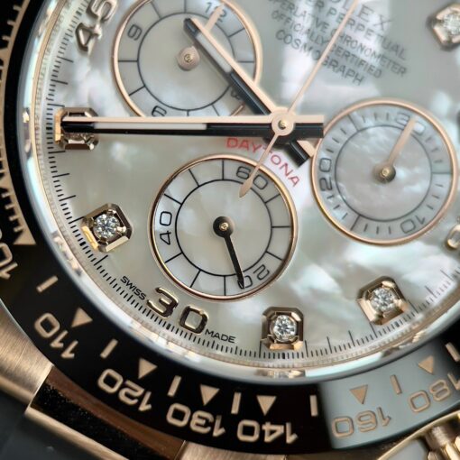 Rolex Cosmograph Daytona 116518LN Mother of Pearl Dial custom 18k gold filled Best 1:1 Edition - Image 8