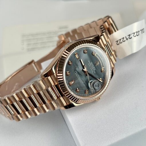 Rolex Day-Date Rose Gold Rose Diamond Dial 36mm 128235  Best 1:1 Edition coated 18k rose Gold 130 gram - Image 6