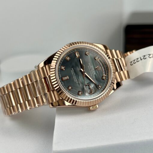 Rolex Day-Date Rose Gold Rose Diamond Dial 36mm 128235  Best 1:1 Edition coated 18k rose Gold 130 gram - Image 8