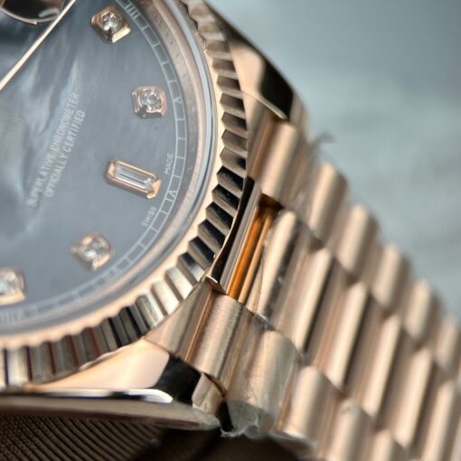 Rolex Day-Date Rose Gold Rose Diamond Dial 36mm 128235  Best 1:1 Edition coated 18k rose Gold 130 gram - Image 12