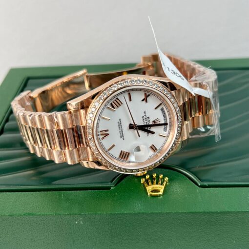 Rolex Day-Date 40 228235-0032 40mm best 1:1 edition 18k rose gold coated and stone bezel - 이미지 4