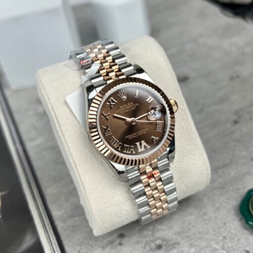 Rolex Datejust 31 Chocolate Dial Watch 178271 best 1:1 edition 18k coated rose gold GM - Image 3