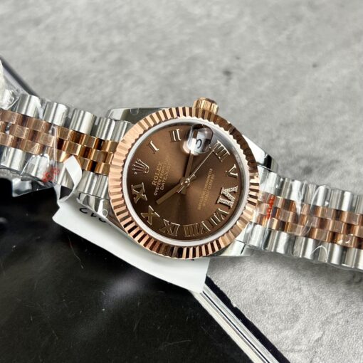 Rolex Datejust 31 Chocolate Dial Watch 178271 best 1:1 edition 18k coated rose gold GM - Image 5