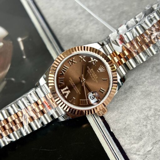 Rolex Datejust 31 Chocolate Dial Watch 178271 best 1:1 edition 18k coated rose gold GM - Image 7