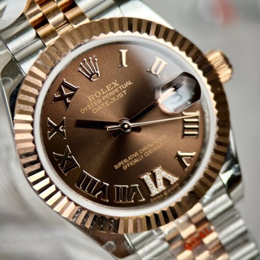 Rolex Datejust 31 Chocolate Dial Watch 178271 best 1:1 edition 18k coated rose gold GM - Image 8