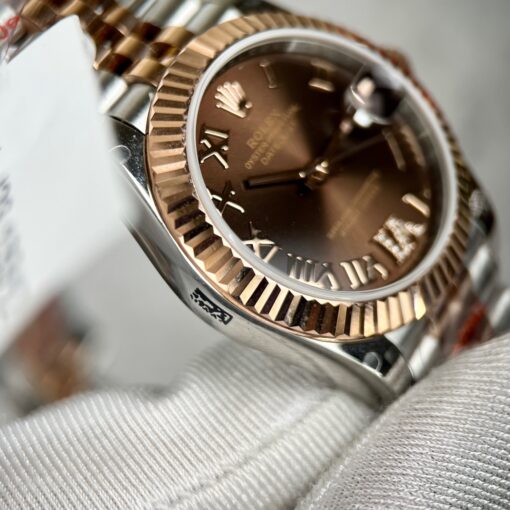 Rolex Datejust 31 Chocolate Dial Watch 178271 best 1:1 edition 18k coated rose gold GM - Image 9