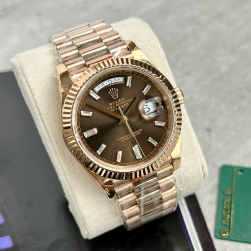 Rolex Day-Date 40mm 228235 chocolate dial 18k rose gold filled 167 gram - Image 7