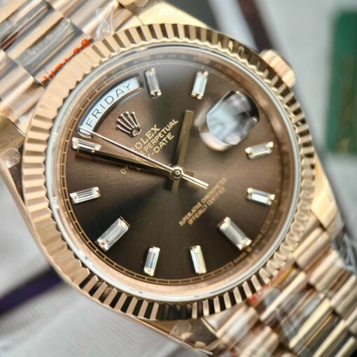 Rolex Day-Date 40mm 228235 chocolate dial 18k rose gold filled 167 gram - Image 8