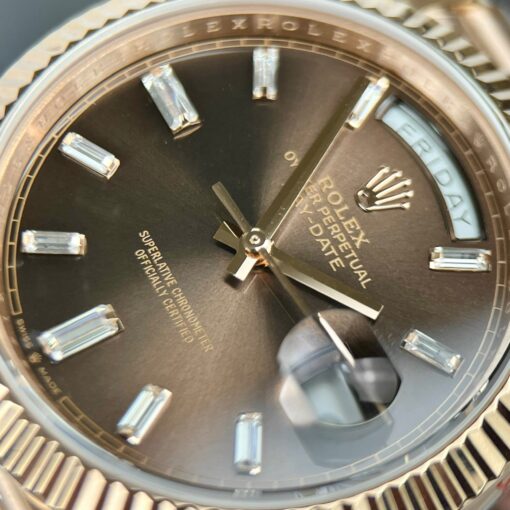 Rolex Day-Date 40mm 228235 chocolate dial 18k rose gold filled 167 gram - Image 10