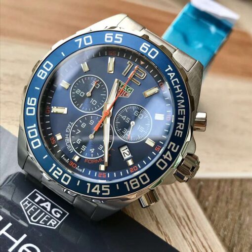 Tag Heuer Formula 1 Chronograph Blue Dial Men Watch CAZ1014.BA0842 Swiss Original Movement - Image 6