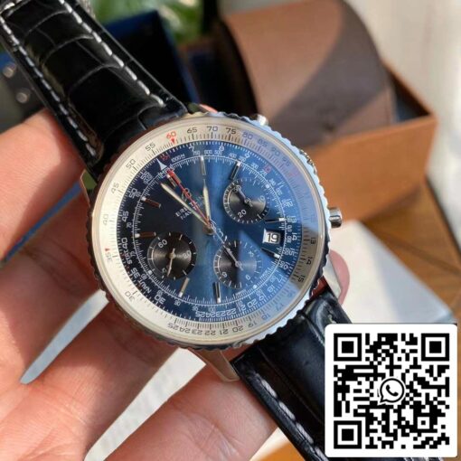 Breitling Navitimer 1 B01 Chronograph 46 Blue Dial Men's Watch - Swiss Original Movement - Imagen 7