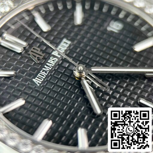 Replica Audemars Piguet Royal Oak 15400ST.OO.1220ST.01 Custom Moissanite Diamonds - Image 7