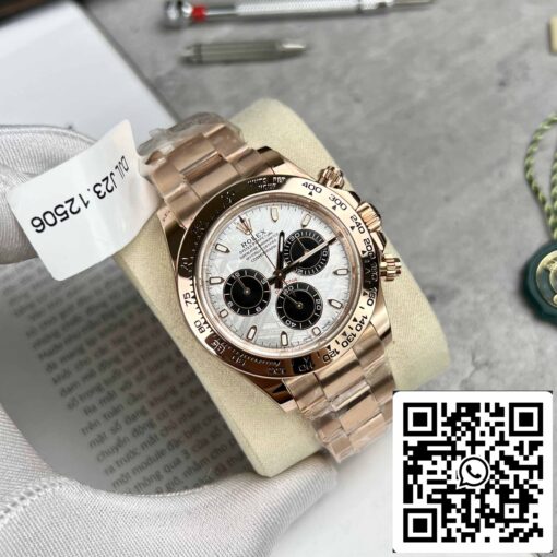 Best Replica ROLEX Cosmograph Daytona 116505 Rose Gold Meteorite Dial - 18k Rose gold coated - Image 6