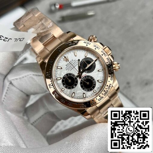 Best Replica ROLEX Cosmograph Daytona 116505 Rose Gold Meteorite Dial - 18k Rose gold coated - Image 7