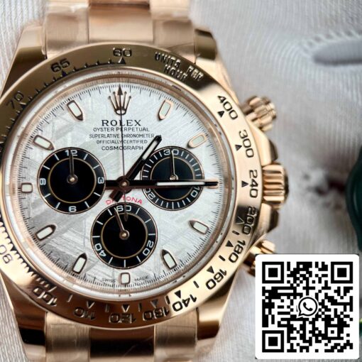 Best Replica ROLEX Cosmograph Daytona 116505 Rose Gold Meteorite Dial - 18k Rose gold coated - Image 3