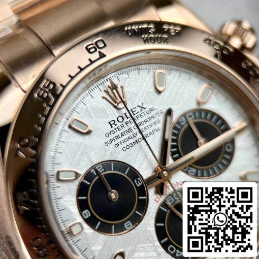 Best Replica ROLEX Cosmograph Daytona 116505 Rose Gold Meteorite Dial - 18k Rose gold coated - Image 11