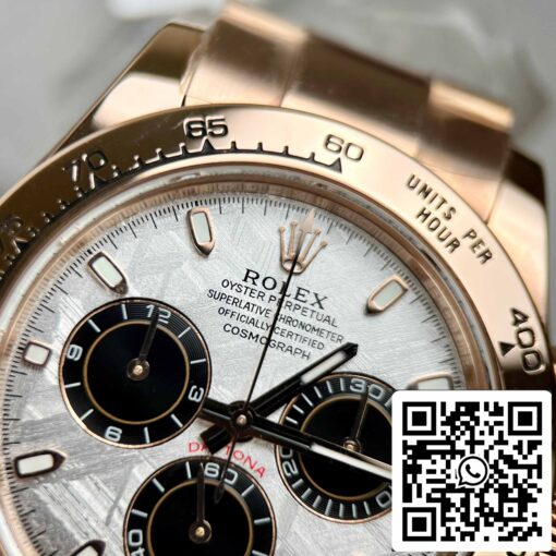 Best Replica ROLEX Cosmograph Daytona 116505 Rose Gold Meteorite Dial - 18k Rose gold coated - Image 12