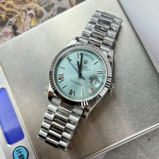 Rolex Day Date M228236-0012 Platinum Roman Dial Best 1:1 Edition GM Factory V2 - 이미지 3