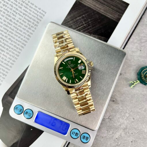 Rolex Day Date M228238-0061 Best 1:1 Edition GM Factory V2 Green Dial Yellow Gold – Image 13