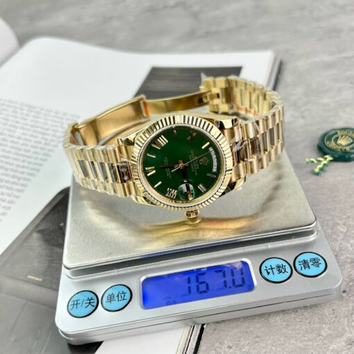 Rolex Day Date M228238-0061 Best 1:1 Edition GM Factory V2 Green Dial Yellow Gold – Image 3