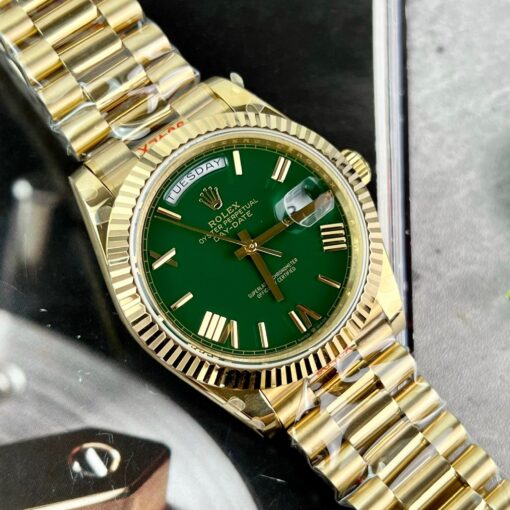 Rolex Day Date M228238-0061 Best 1:1 Edition GM Factory V2 Green Dial Yellow Gold – Image 4