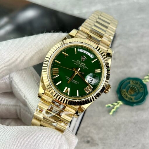 Rolex Day Date M228238-0061 Best 1:1 Edition GM Factory V2 Green Dial Yellow Gold – Image 6