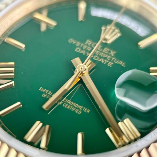 Rolex Day Date M228238-0061 Best 1:1 Edition GM Factory V2 Green Dial Yellow Gold – Image 8