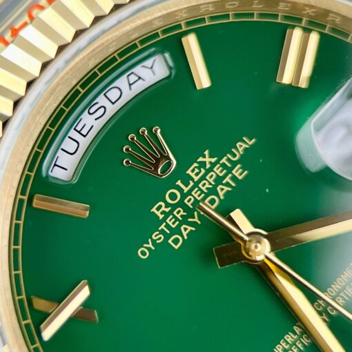 Rolex Day Date M228238-0061 Best 1:1 Edition GM Factory V2 Green Dial Yellow Gold – Image 7