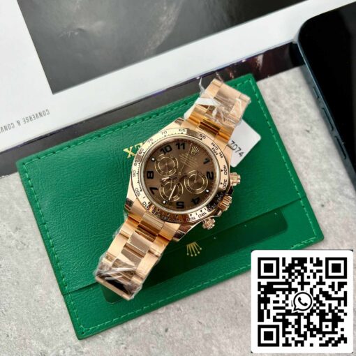 Rolex Daytona 116515 Rose Gold Chocolate Arabic Dial - BT Factory best 1:1 edition - Image 3